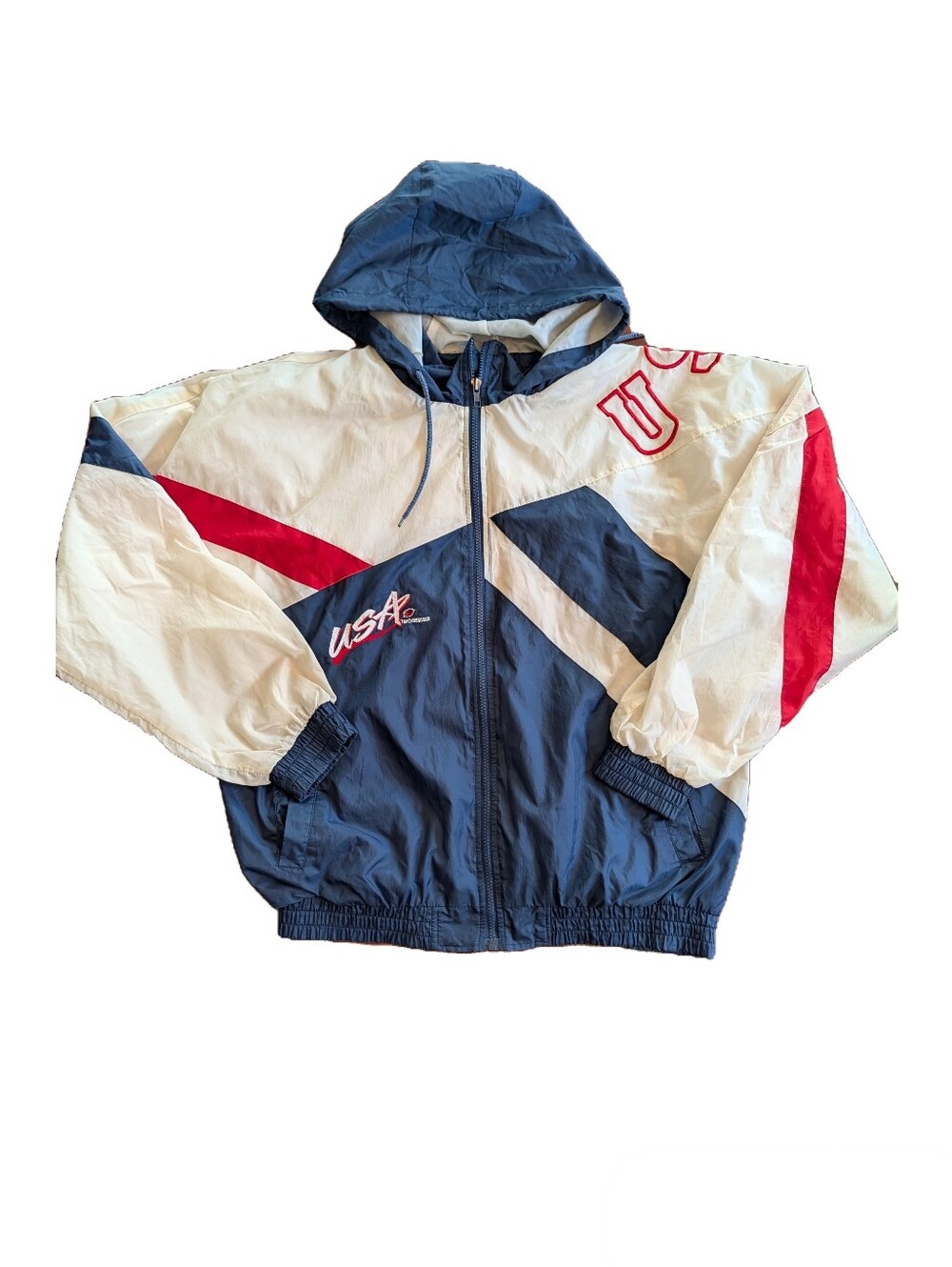 Rare Vintage Fans Gear 1996 USA Olympic Basketball Dream Team Zip Up Windbreaker